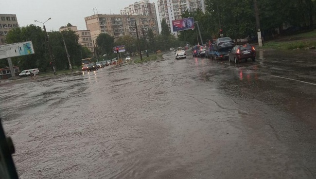 Непогода в Одессе: упавшие деревья и нарушенное движение трамваев