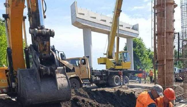 Будівництво розв'язки. Вересень 2021 року. Фото: Укратодор