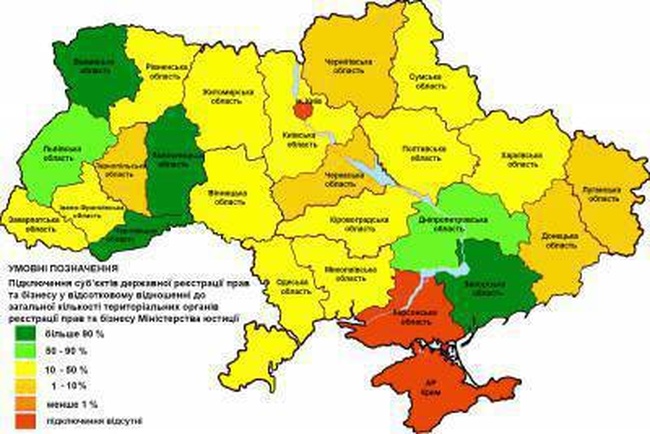 Одесская область отстает в децентрализации в сфере регистрации прав и бизнеса
