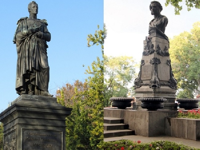 ругий та третій пам'ятники встановлені в Одесі. Фотоколаж: Інтент