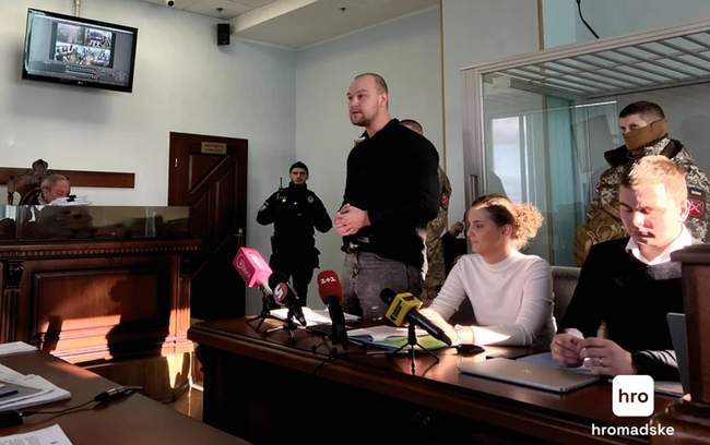 Serhiy Gnezdilov in court. Photo: hromadske