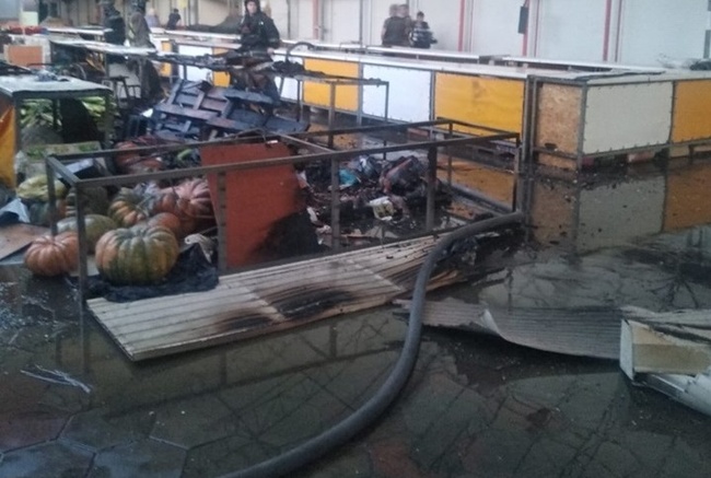 В Одессе горел крупнейший рынок Суворовского района