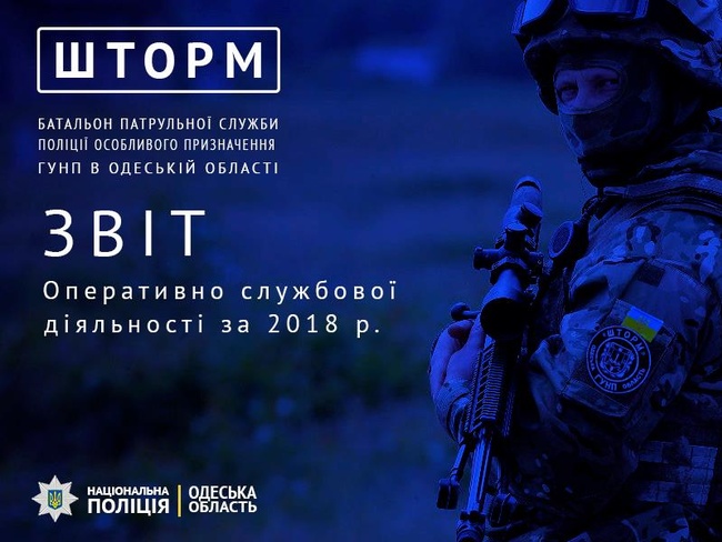 Одесский батальон полиции "Шторм" за год установил 165 причастных к незаконным вооруженным формированиям на Донбассе