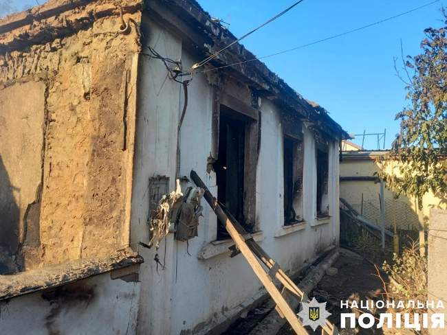 Consequences of the shelling. Photo: Kherson regional police