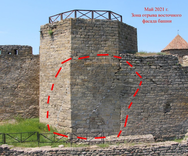 Вежа Аккерманської фортеці може впасти