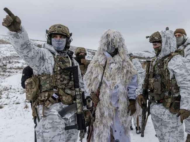 Добровольці з чеченського батальйону навчаннях. Фото: NYT
