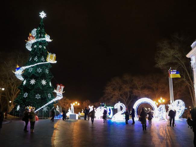 Новогодний концерт на Думской площади