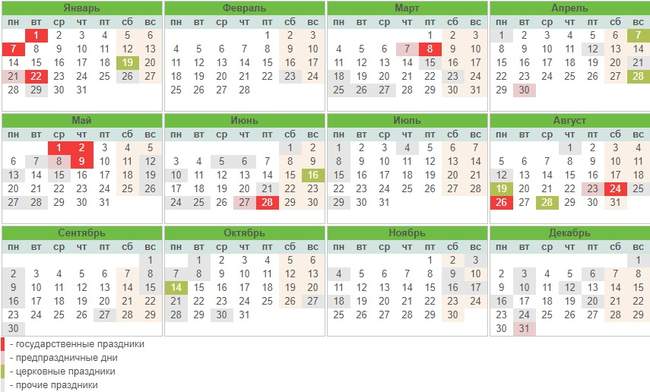 Правительство утвердило перенос рабочих дней в 2019 году