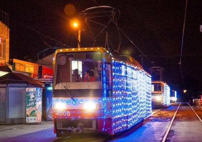В Одессе завтра по случаю Рождества состоится парад праздничных трамваев