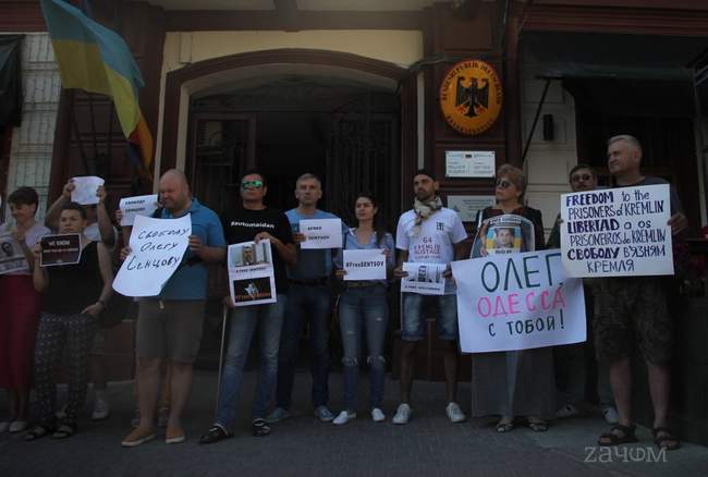 В Одессе митинговали в поддержку украинских политзаключеных в российских тюрьмах