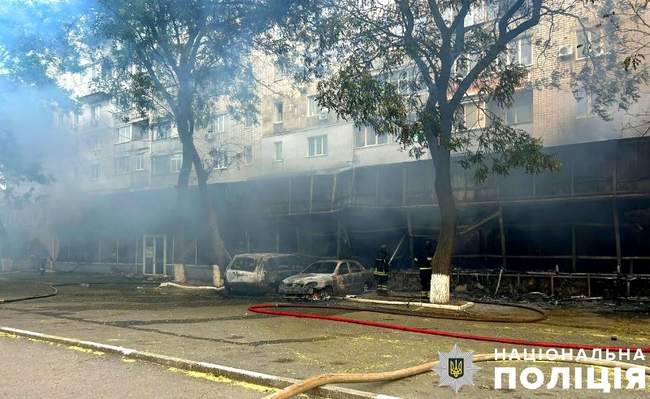 Наслідки обстрілу. Фото: поліція Херсонської області