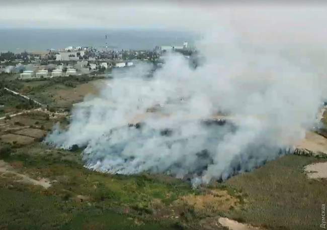 На полях орошения в Одессе выгорели два квадратных километра