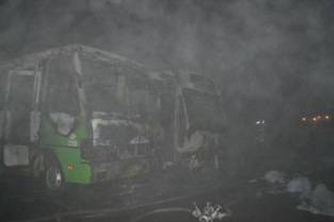 Под Одессой сгорели десять автобусов "Севертранса"