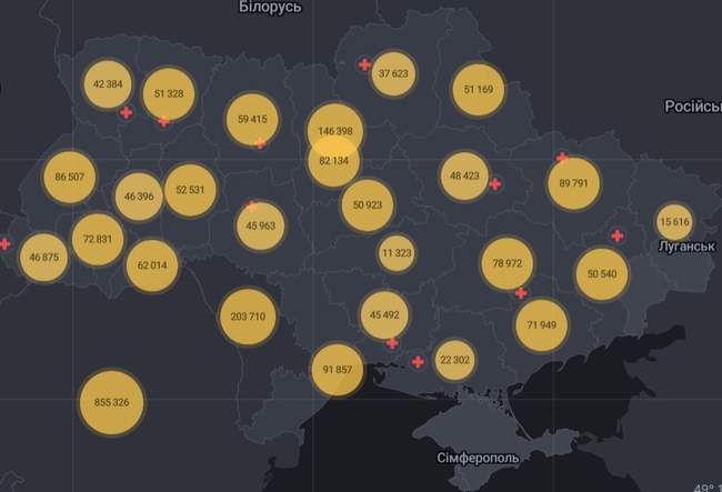 Кількість випадків COVID-19 в Одеській області наближується до 92 тисяч