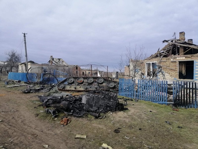 Житловий фонд у селі Правдиному на Херсонщині майже повністю зруйновано