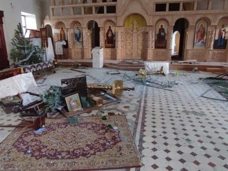 Внаслідок обстрілу в Очакові пошкоджено собор святого Миколая Чудотворця