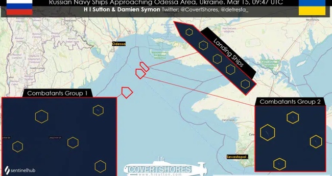 На супутникових знімках знов помітили рух російських кораблів поблизу Одеси