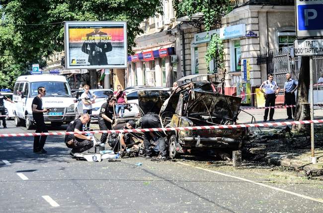 Дело террориста, взорвавшего машину в центре Одессы, направили в суд