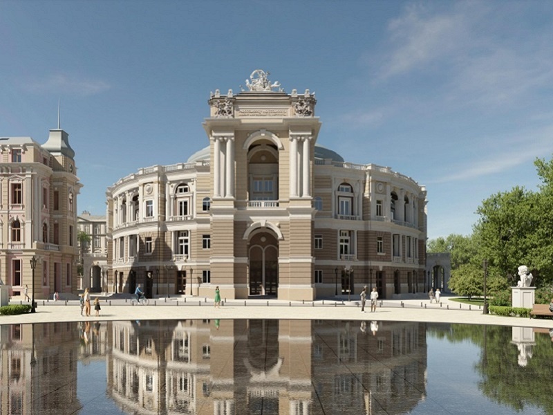 Одеситам запропонували сім проєктів нового вигляду Театральної площі