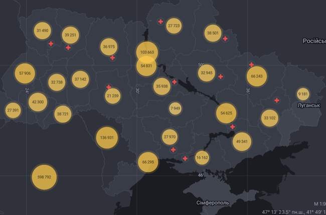 Одеська область друга в ТОП-3 регіонів за кількістю випадків COVID-19 з початку пандемії