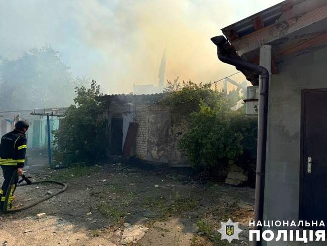 Consequences of the shelling. Photo: Kherson regional police