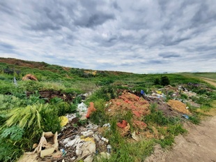 На Одещині узбережжя Хаджибейського лиману завалили сміттям