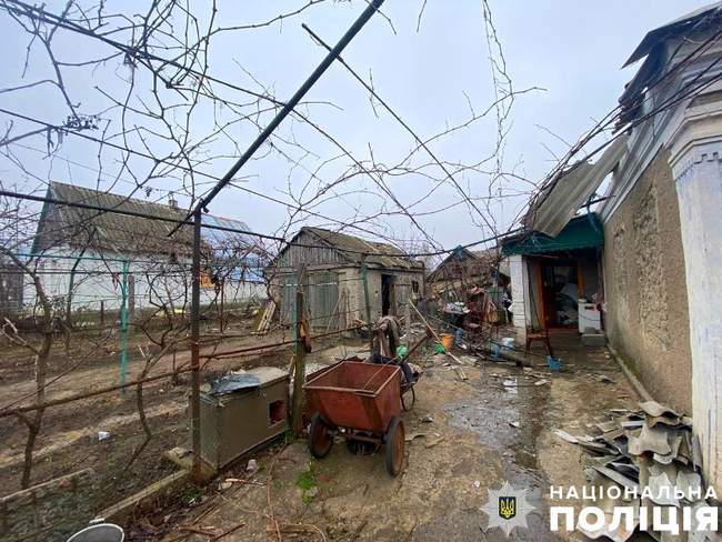 Наслідки обстрілу. Фото: поліція Херсонської області