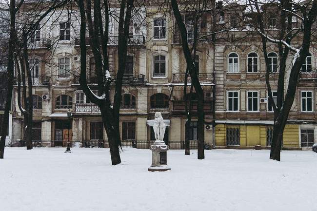 Снегопад в Одессе