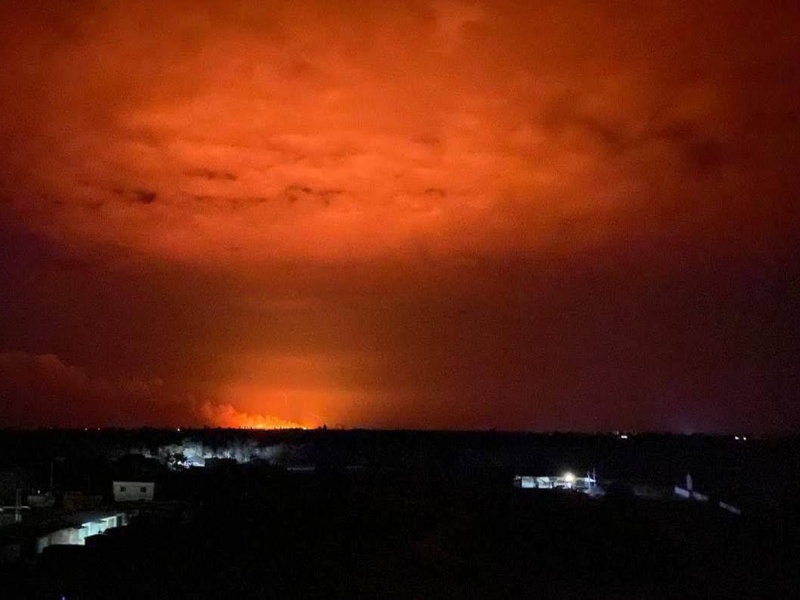 Атака дронів-камікадзе викликала пожежу та евакуацію населення в одному з сіл Одещини