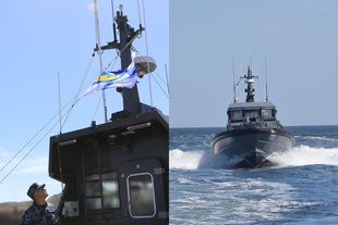 В Одесі на двох патрульних катерах вперше підняли прапори