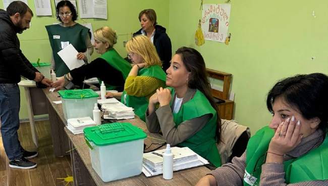 A polling station during the parliamentary elections in Georgia. Photo: Oleksiy Honcharenko/telegram