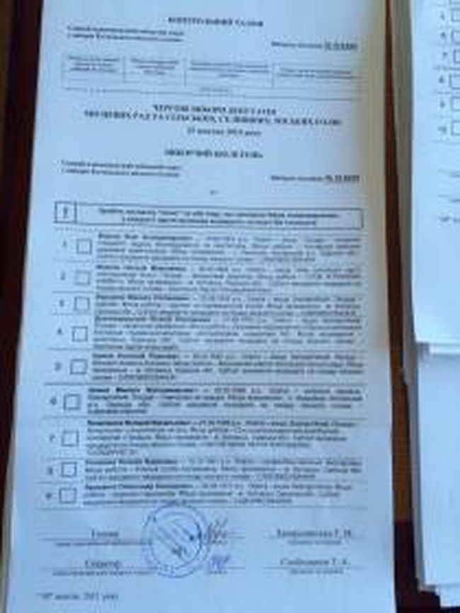 В Котовске утвердили образец бюллетеня на выборы городского головы